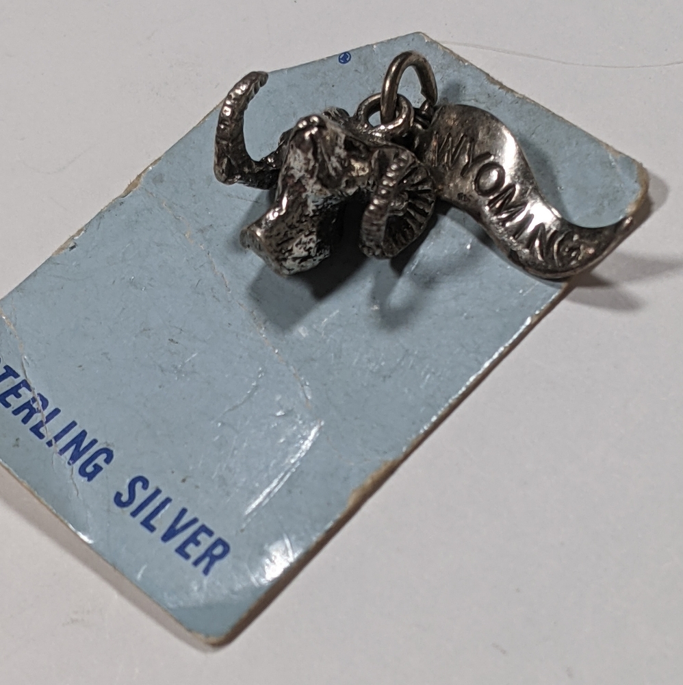 NWT Vintage Wyoming Ram Charm Sterling Silver